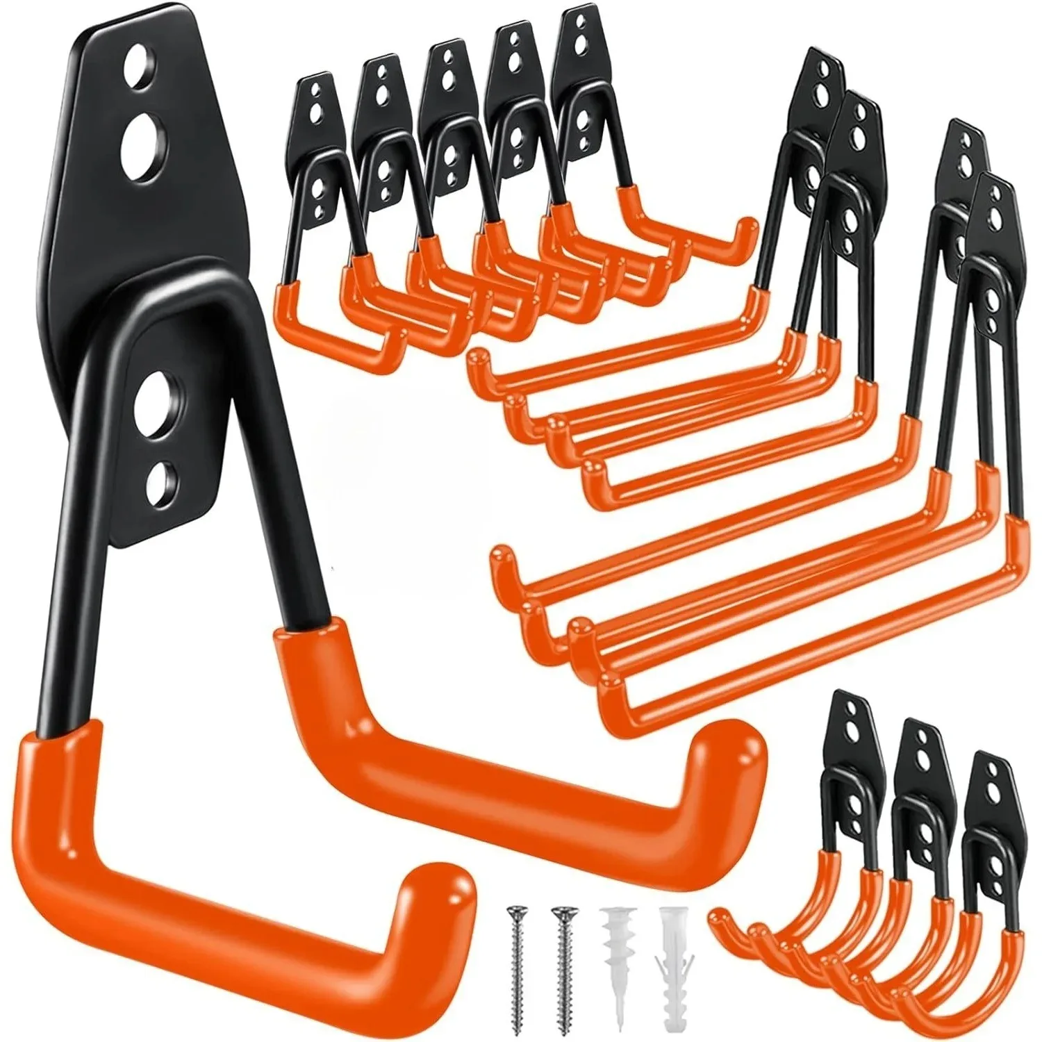 Gardening Tools Organizer - Heavy Duty Metal Hook Garage Organizer