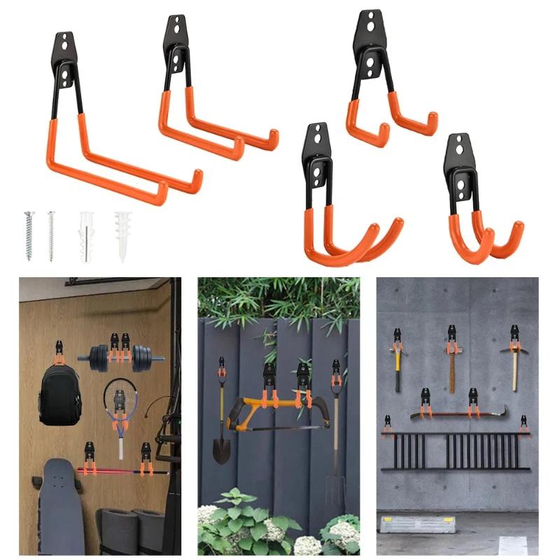 Gardening Tools Organizer - Heavy Duty Wall Mount Iron Hook