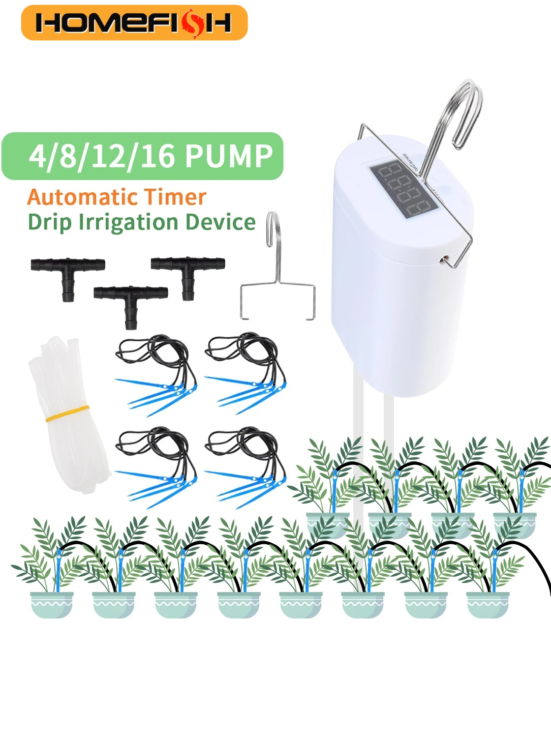 Gardening Tools For Beginners - HOMEFISH Automatic Plant Flower Watering Pump