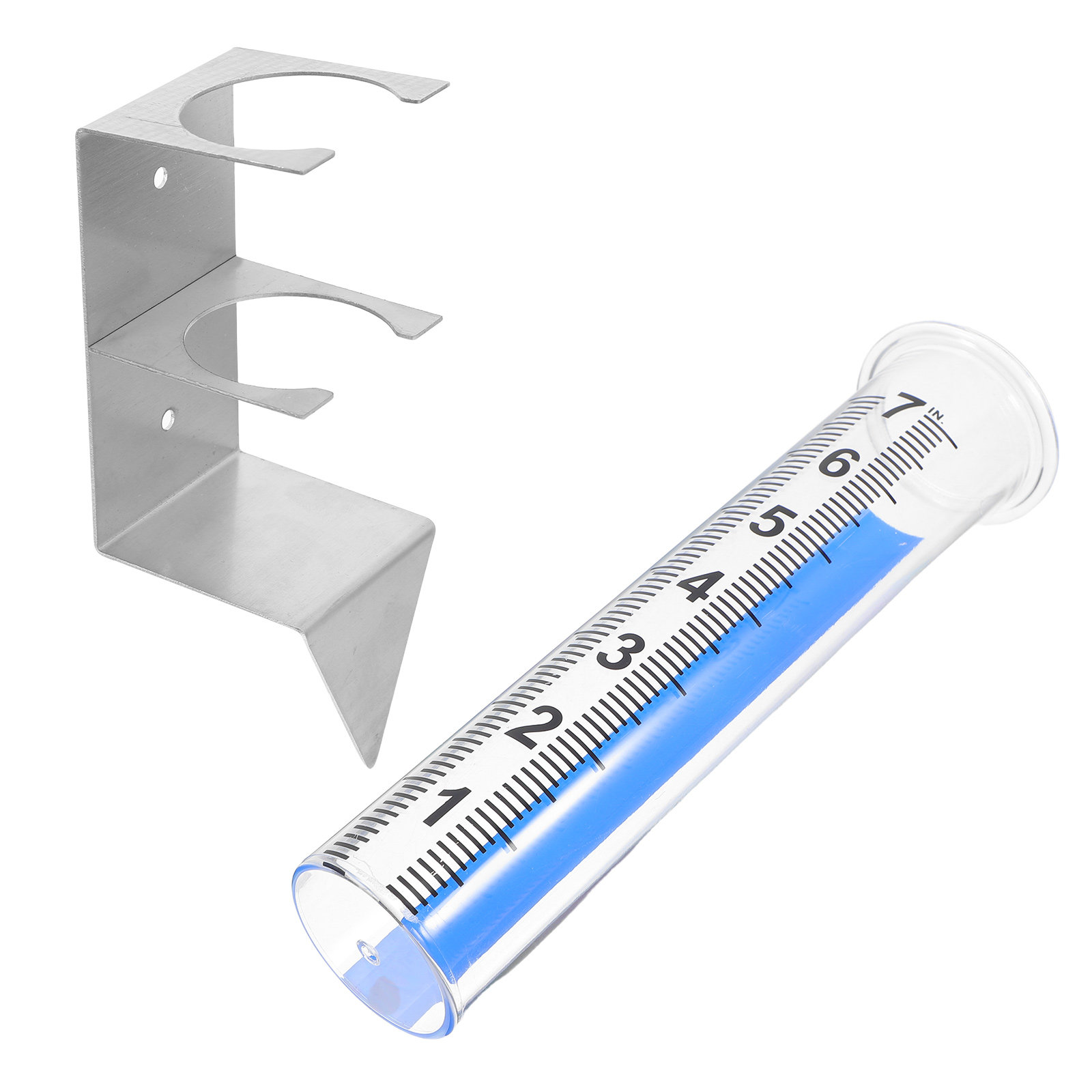 Gardening Yard Tools - Rain Gauge Stainless Steel Rack Holder