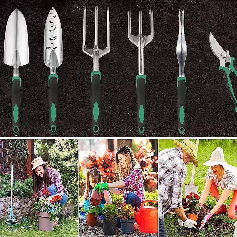 11 Pcs Garden Tool Set Aluminu - Gardening Tools Spade 评论和价格