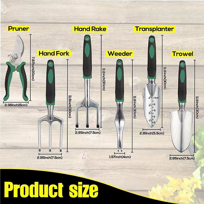 11 Pcs Garden Tool Set Aluminu - Gardening Tools Spade 评论和价格